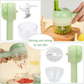 Handheld Electric Vegetable Cutter Set Slicer, Multifunctional Vegetable Spiral Slicer Cutter, Masher Machine Kitchen Tool